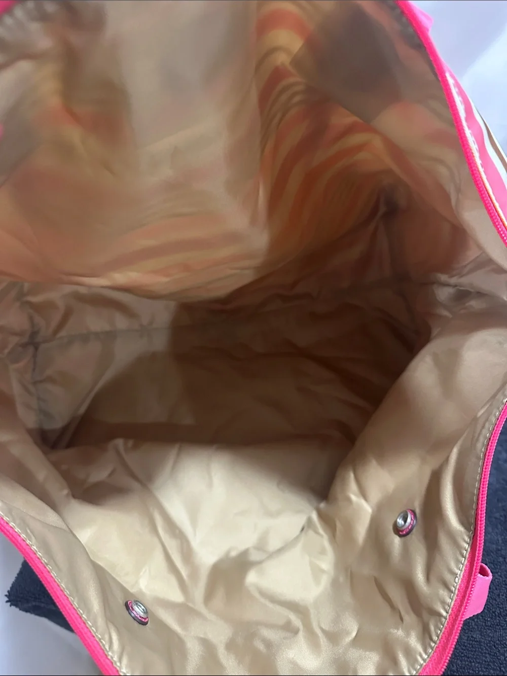 Coach Striped Pink Multi-Color Tote Bag with Pink Handles - Picture 8 of 8
